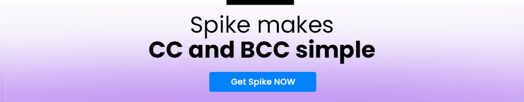 spike email bcc and cc explained