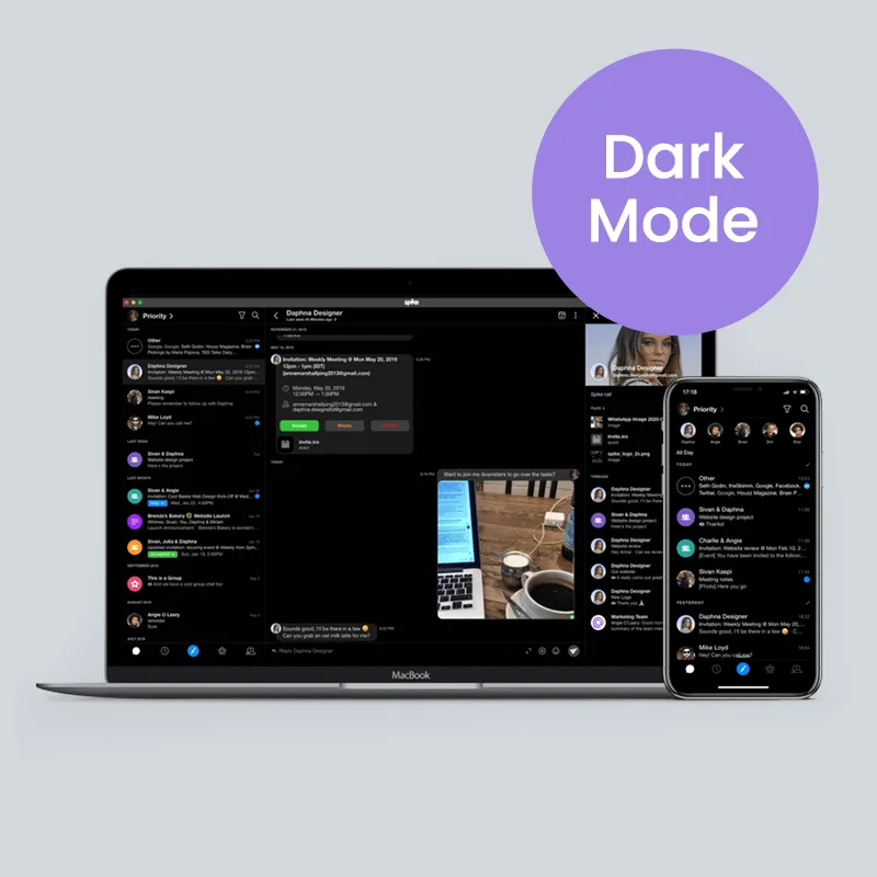 dark mode email app