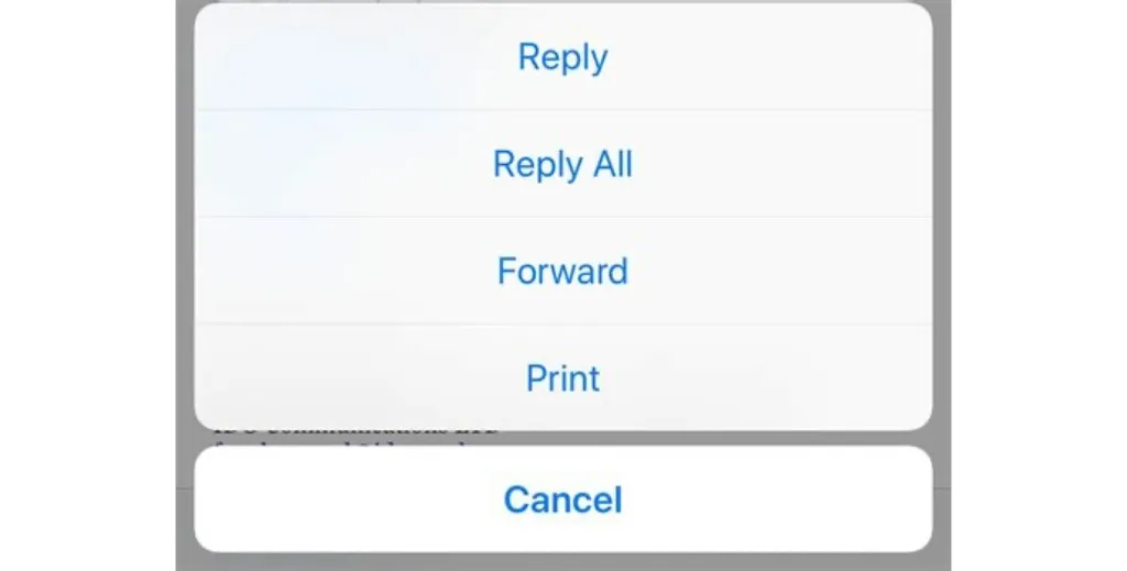 How to print an email from iPhone or iPad