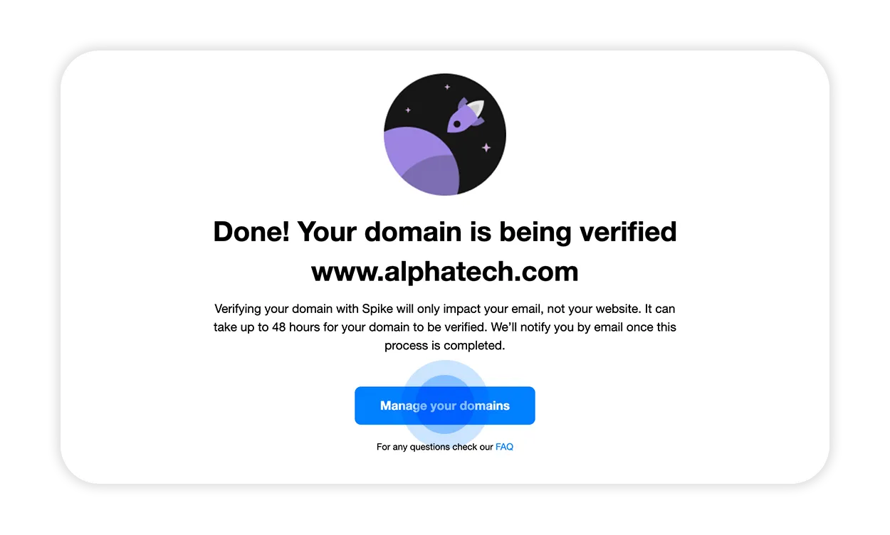 domain verified