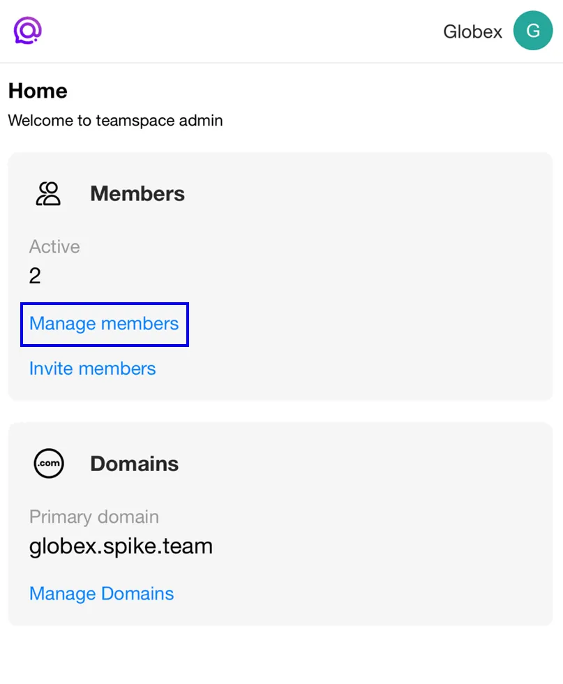 manage members mobile