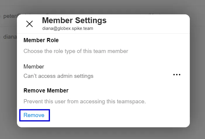 member settings